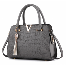 grey color handbags