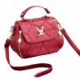 Women Fashion V Small Square Shape Handbag-Red