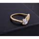 White Crystal Women Fashion Gold Plated Ring image