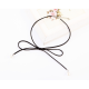 Lovely Tie Bow Women Fashion Pearl Wild Necklace-Black image
