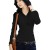 Women Summer Cotton Long Sleeves Casual Shirt-Black