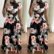 Floral Prints Short Sleeved Casual Maxi Dress
