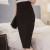 Professional Women's Split Fork Slim Side Buttons Skirt - Black
