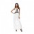 New European Elegant Style Deep V-Neck Long Maxi Dress-White