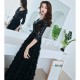 New Elegant Fashion Evening Long Maxi dress-Black image