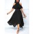 Latest Style Slim & Fit with Hanging Neck Irregular Dress-Black