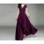 V-Neck Short Sleeved Bohemian Natural Waist Dress-Purple