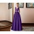 Burst Banquet Sleeveless Long Prom Dress-Purple