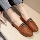 Soft Casual Loose Work Shoes For Women-Brown image