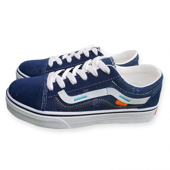 Famous new female casual Canvas Shoes-Blue image