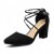 High Heeled American Style Pointed Suede Women Shoes-Black