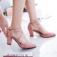 High Heeled American Style Pointed Suede Women Shoes-Pink image