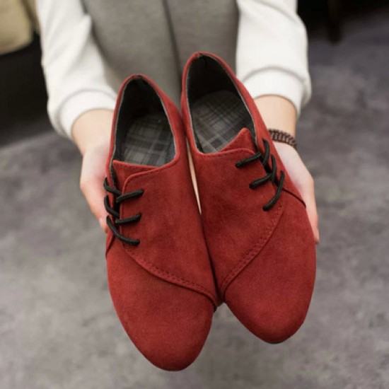 flat red shoes