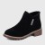 Women Chukka Style Leather Casual Boots-Black