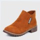 Women Chukka Style Leather Casual Boots-Brown image