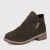 Women Chukka Style Leather Casual Boots-Green