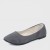 Frosted Shallow Mouth Suede Flat Shoes-Grey