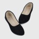 Frosted Shallow Mouth Suede Flat Shoes-Black image