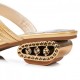 Elegant Fashion Flip Flop Diamond Slipper -Gold image