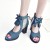 Waterproof Thick Platform With Bow Tide Sandals-Blue