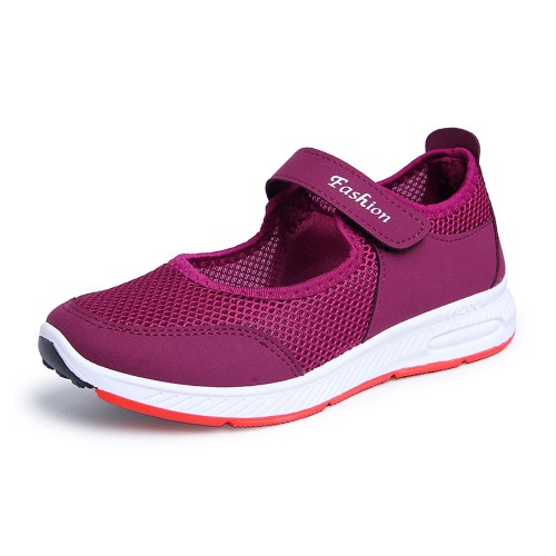 Non Slip Breathable Walking Sports Shoes-Pink image
