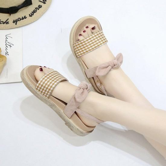 cream sandals low heel