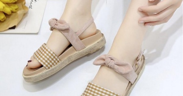 cream sandals low heel