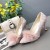 Shallow Mouth New Fluffy Plush Wild Hair Heel Shoes-Pink