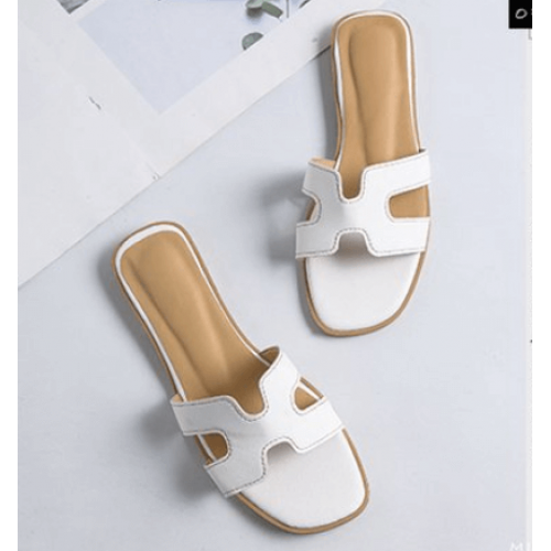 Casual Flip Flop H-Type Fashion Wear Women Slipper-White image