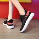 Double Stripes Color contrast Running Sneakers - Black image