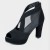 High Heeled Fish Mouth Mesh Women Sandal Shoes - Black