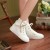 Canvas Fashion Casual Zipper Women Sneaker - White
