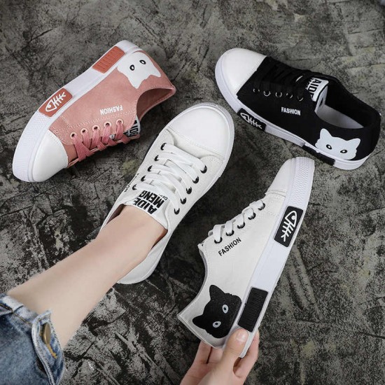 Converse Kitty Black Lace Up Low Tops Sneaker - White image