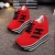 Thick Bottom Muffin Platform Laces Up Sneakers - Red