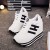 Thick Bottom Muffin Platform Laces Up Sneakers - White