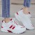 Lace-up Women Platform Chunky Sneakers -Red