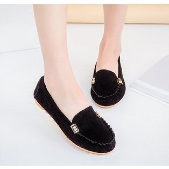 flat black loafer shoes