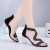 Open Toe Crystal Transparent High Heel Sandals - Black
