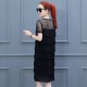 Fairy Short Sleeve Ruffled Tiered Midi Dress - Black image
