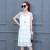 Fairy Short Sleeve Ruffled Tiered Midi Dress - White