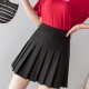 Tremour High Waist Elastic Pleated Mini Skirt - Black image