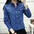 New Denim Dual Pocket Long Sleeve Shirt - Dark Blue