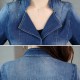 Denim Jacket with Skirt Two Piece Suit 