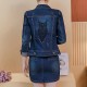 Ladies Denim Jacket And Skirt Two-Piece Package - Blue image