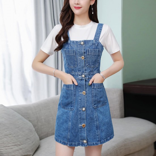 denim one piece knee length