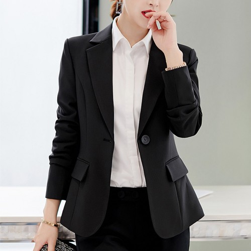Formal Wear Slim Blazer Suit Jacket - Black image
