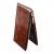 Unisex Zipper Leather Card Wallet - Brown