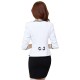 Long-sleeve Cardigan Short Skinny Ladies Jacket - White image