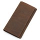 Brown Color Business Vertical Section Square Leather Wallet image
