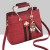 Designer Contras Shoulder Bucket Bag-Red